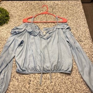 Jean cropped shirt